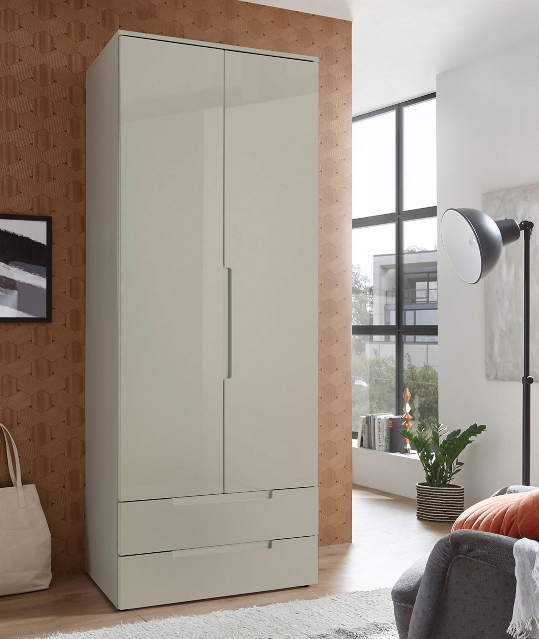  Kleiderschrank Melamin Champagner Jenna 1