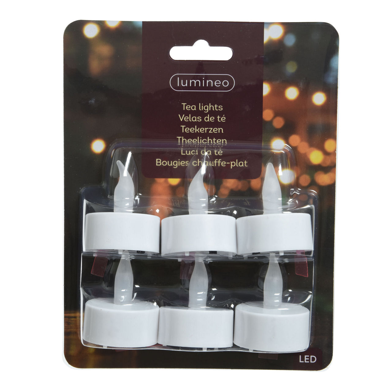 48.2264 LED Kunst.Teelicht 3,8x4,6cm-6L weiss Batt. 0