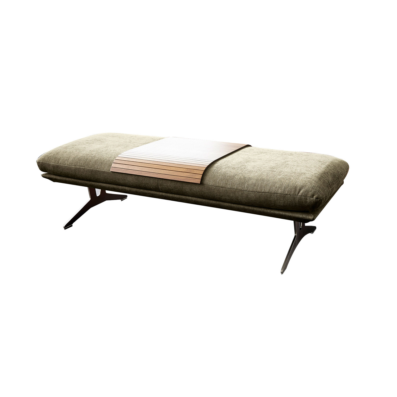 Francis HB Hockerbank, Stoff 10- IMPRESSION 74 olive, PG 10, Polsterung besonders leger,
