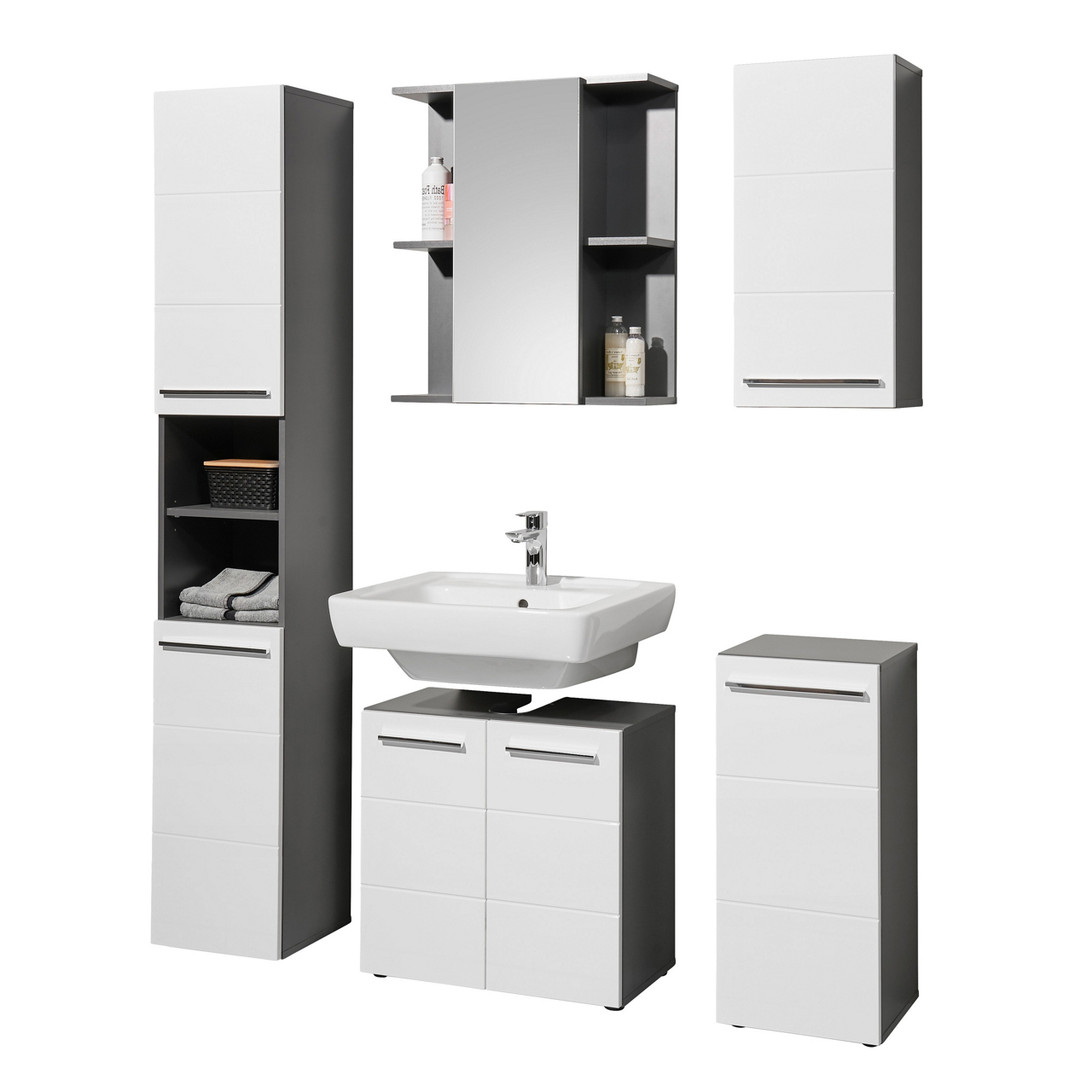  Waschbeckenunterschrank Gloss