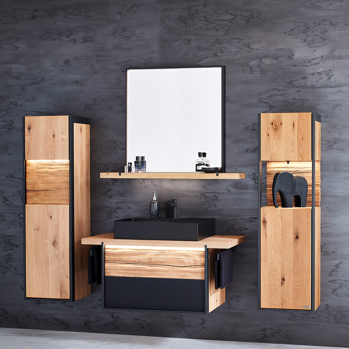  Hängeschrank mit Apotherkerauszug Steel 2