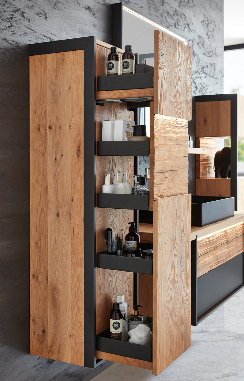  Hängeschrank mit Apotherkerauszug Steel 3