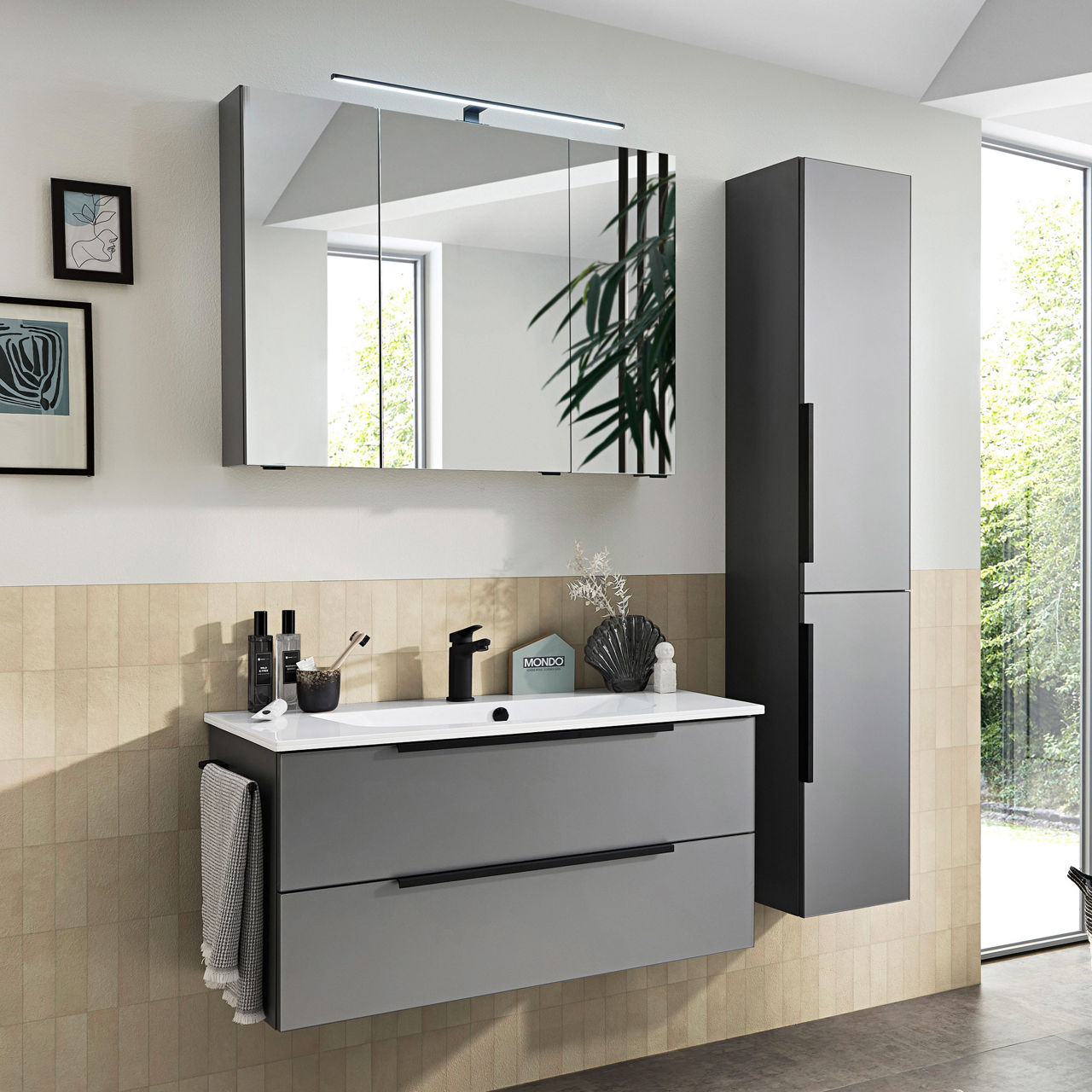 MONDO Hochschrank 2-türig, Türanschlag rechts Arta 3