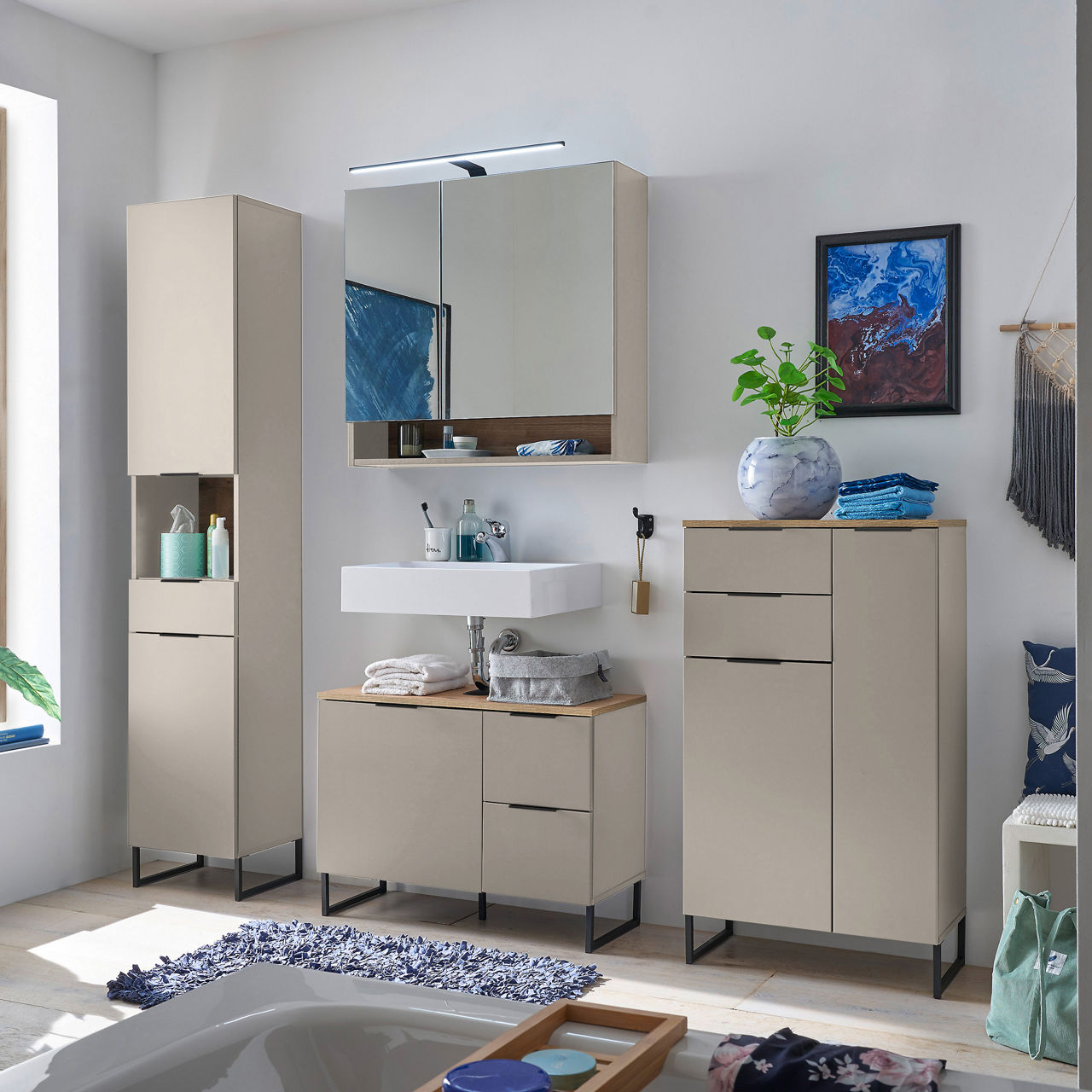  Waschtisch Unterschrank Denver 1