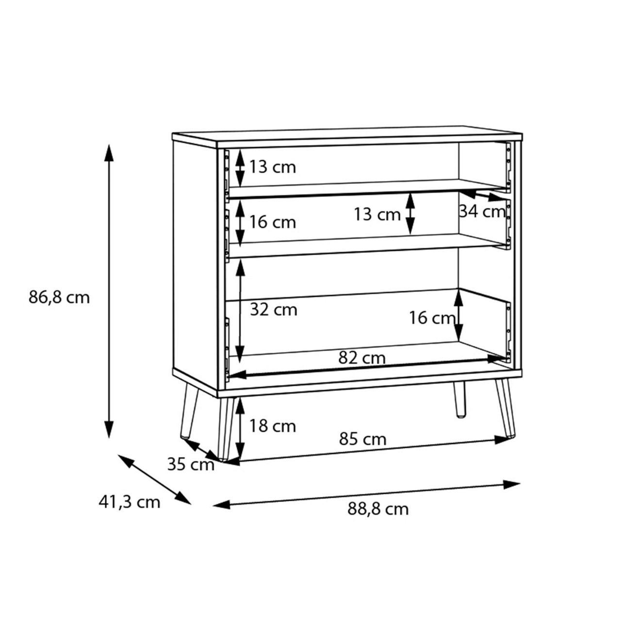  Kommode mit 3 Schubladen Whenua 3