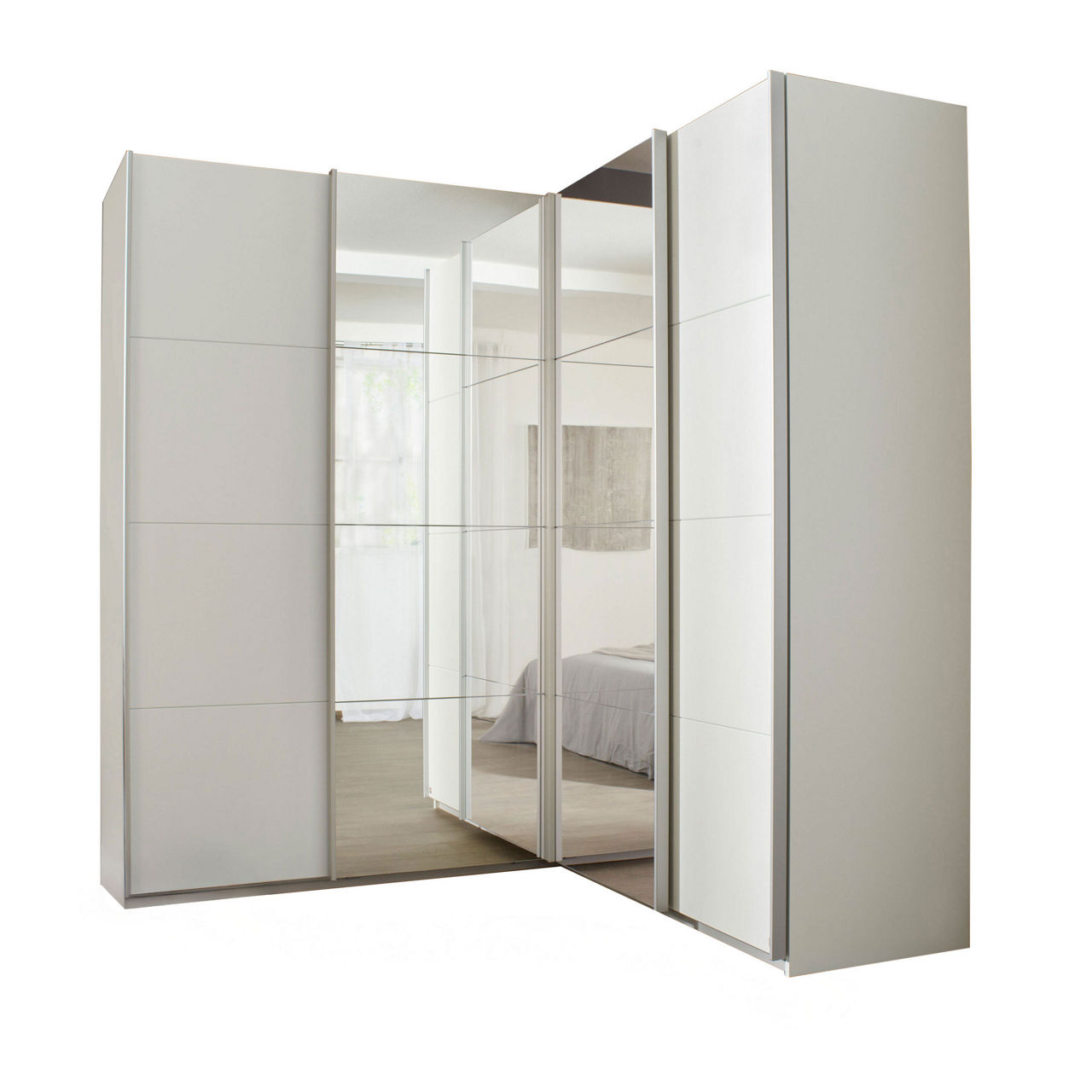  Schwebetüreneckschrank Quadra