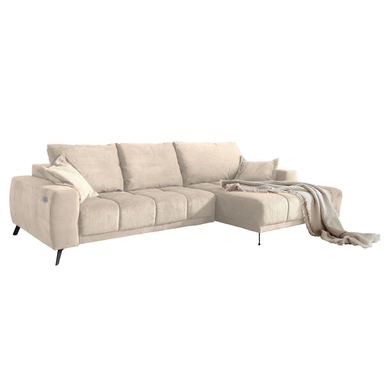  Bonito Polstergarnitur, Ottomane rechts, Hydra 23 beige undefined