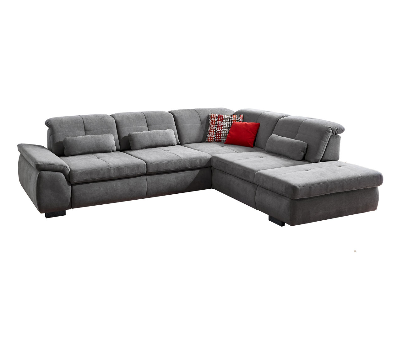 Bezug Famosa grey / Füße schwarz