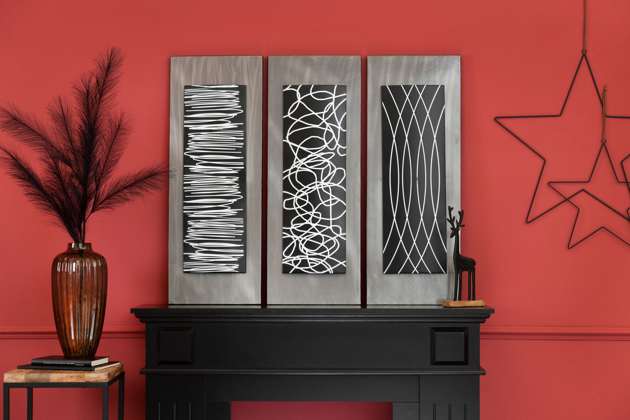  Metallbild Linien 