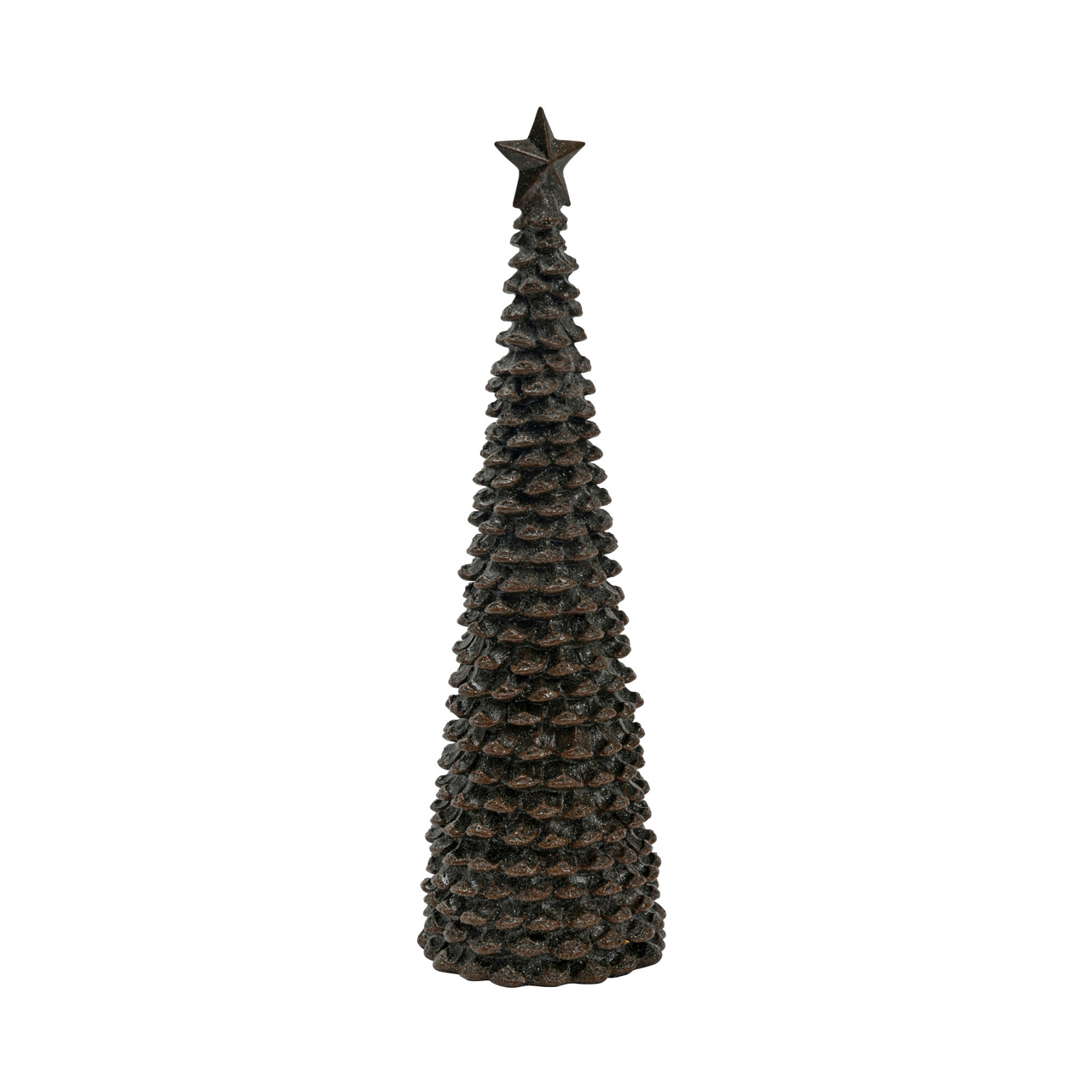 150.029708 Weihnachtsbaum mit Stern Tannenzapfen groß,braun Nature 11x35x11cm        (VE4) undefined