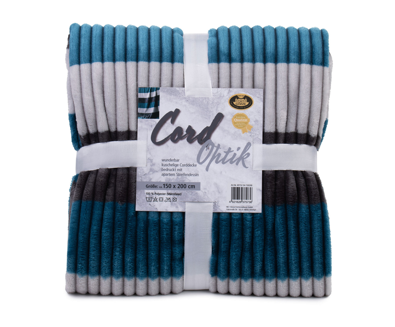  Wohndecke Cord Streifen 1