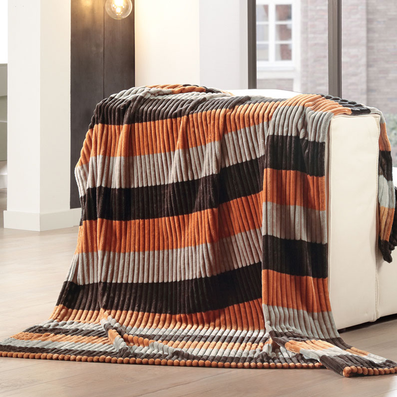  Wohndecke Cord Streifen 3