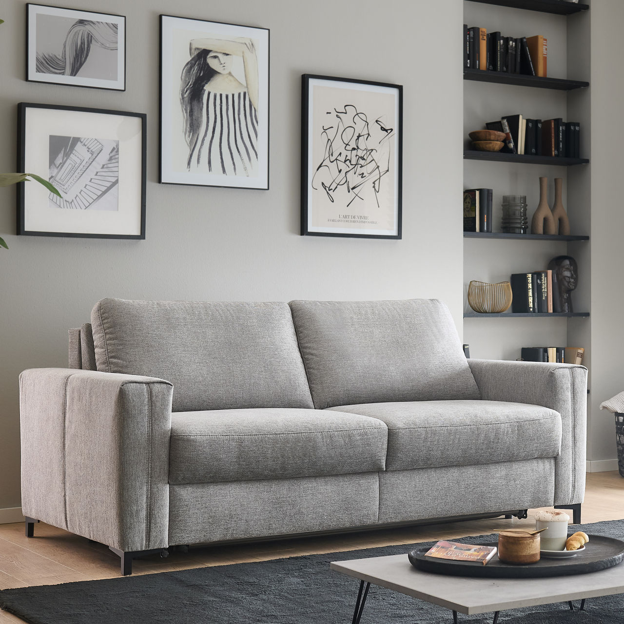  Schlafsofa, Rücken echt bezogen HU-LS23121 5