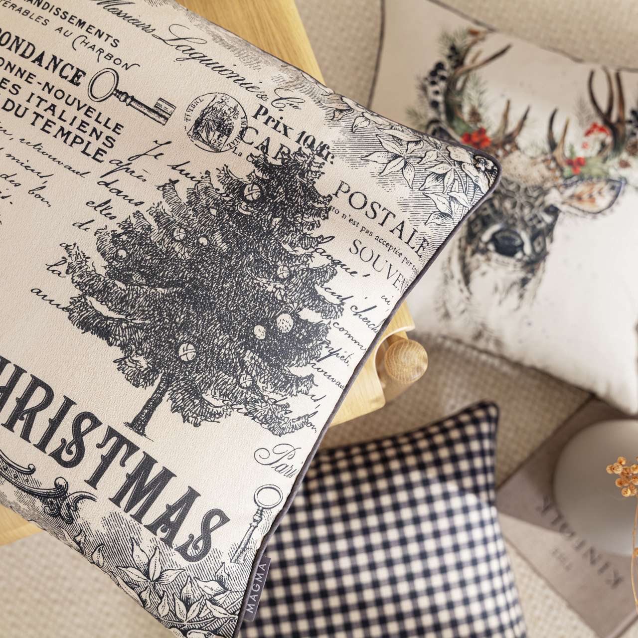  Kissenhülle VINTAGE XMAS 2