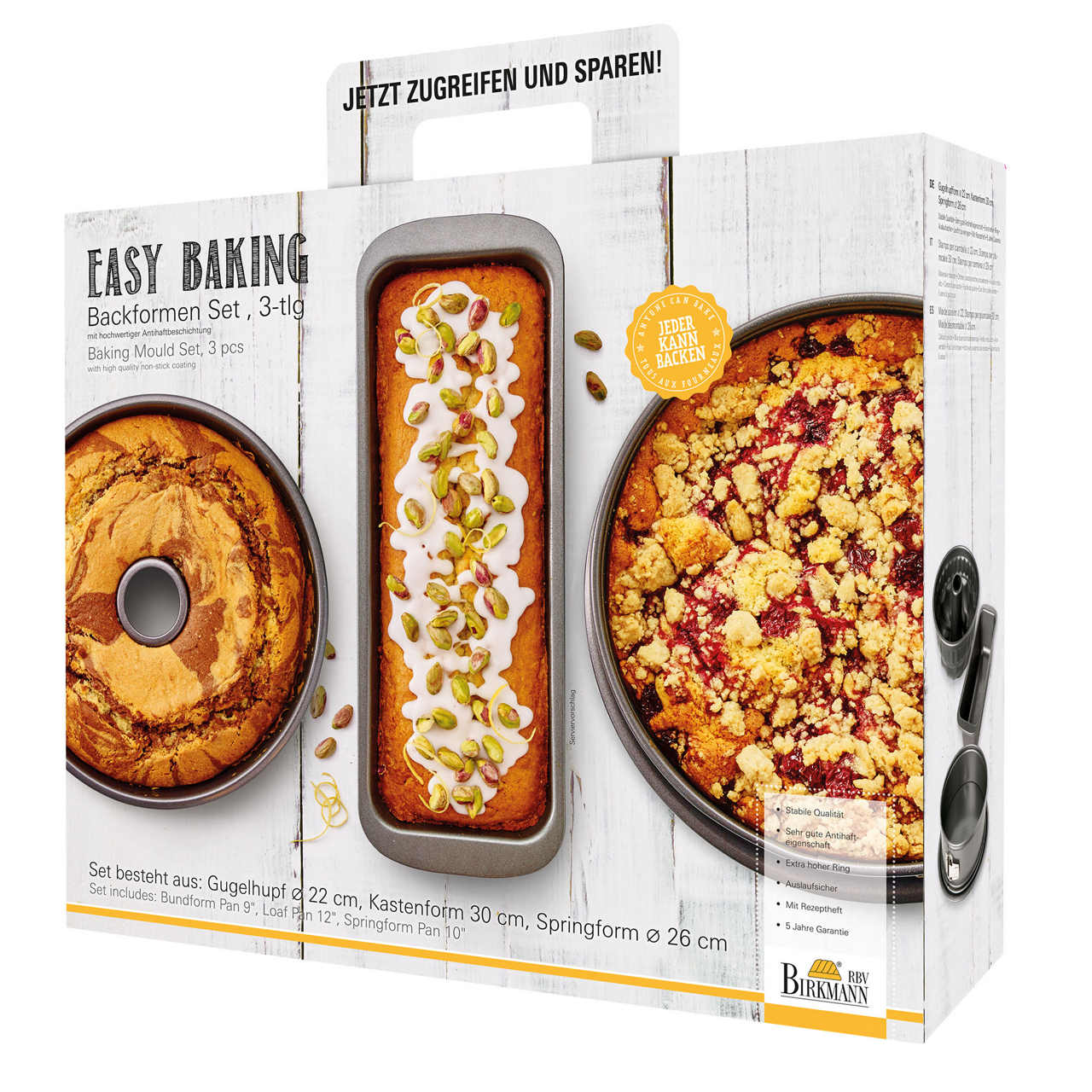  Backformen-Set Easy Baking