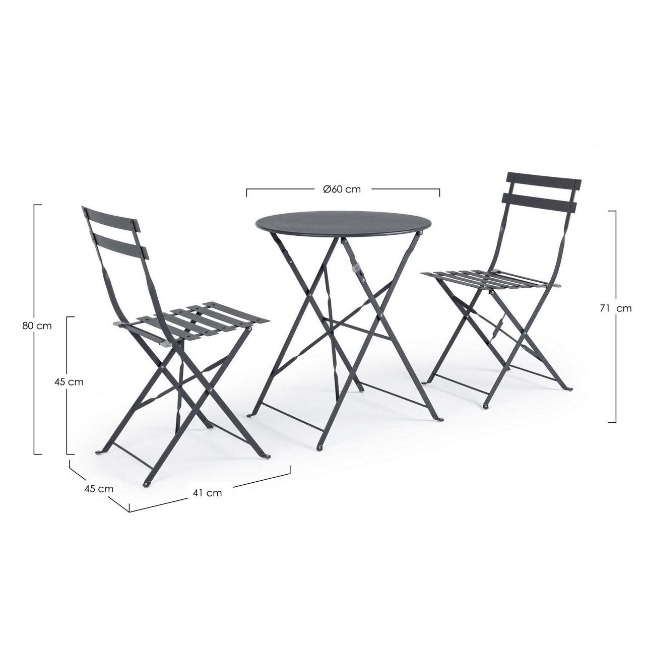  3-teiliges Bistro-Set Wissant