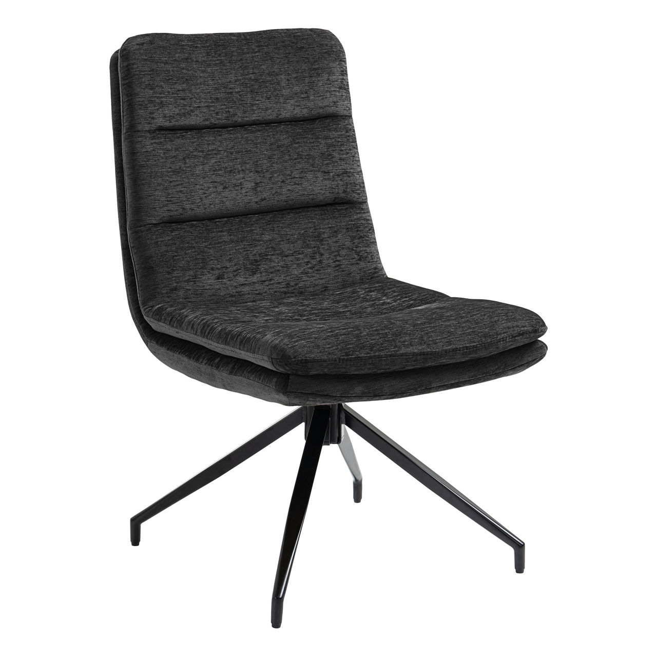 Bezug Boston anthrazit / Gestell schwarz