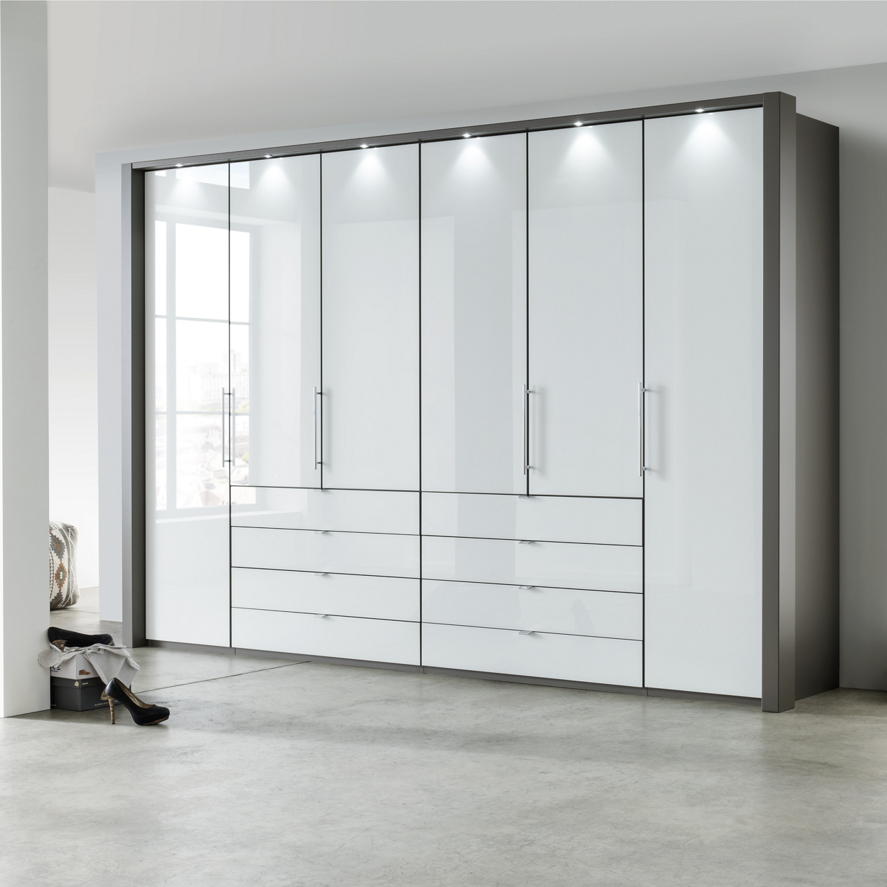  Gleittüren-Panorama-Funktionsschrank Loft