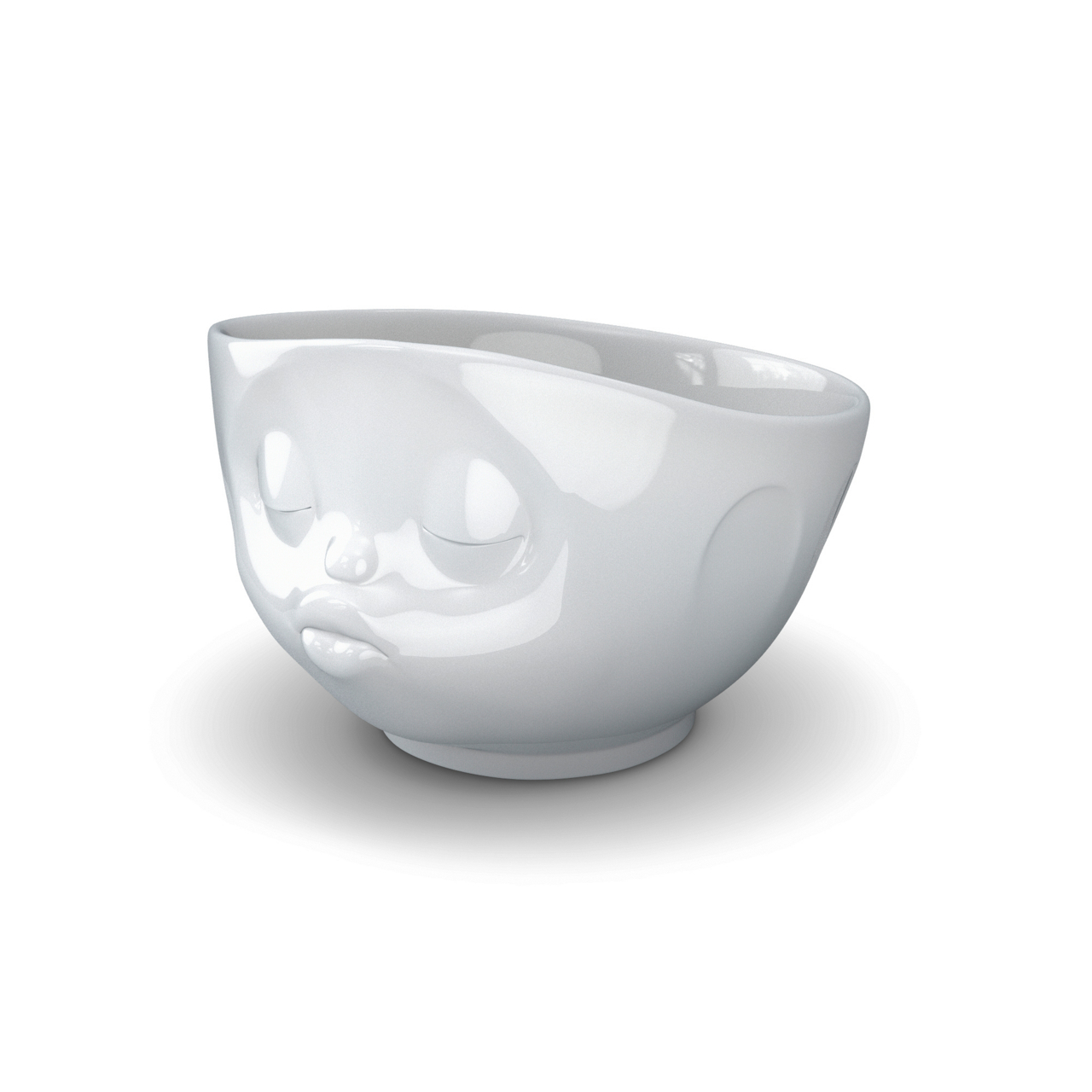 T 01 03 01 Milchkaffee-Schale 500ml weiss küssend, GK dunkelgrau D-15,2cm, H-8,8cm