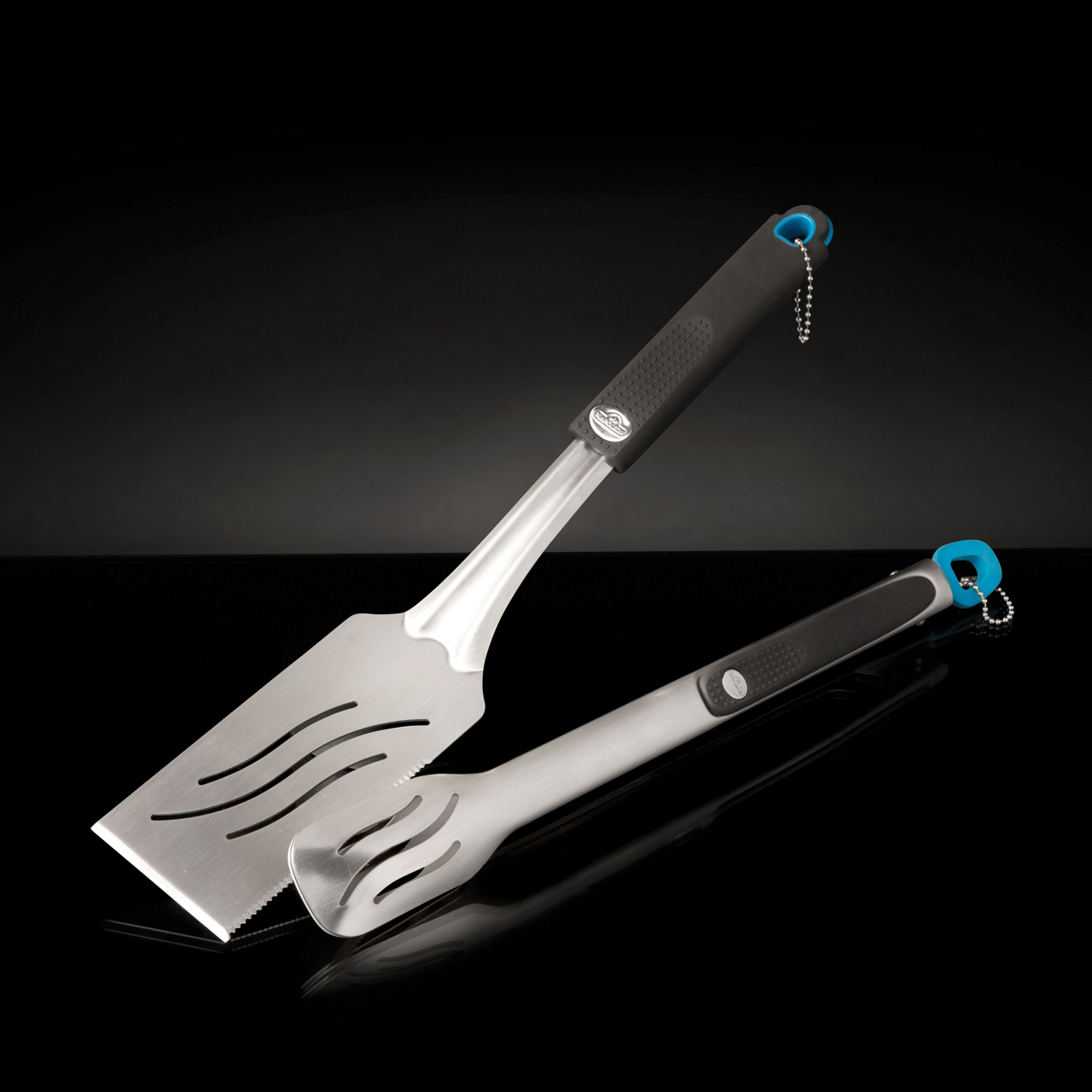  Grillbesteck-Set 2 teilig Grillzange und Wender  1
