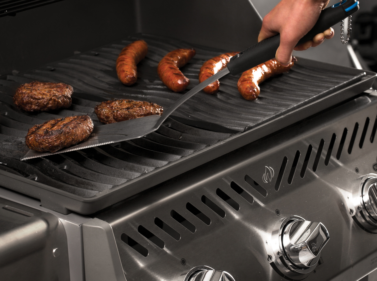  Grillbesteck-Set 2 teilig Grillzange und Wender  2