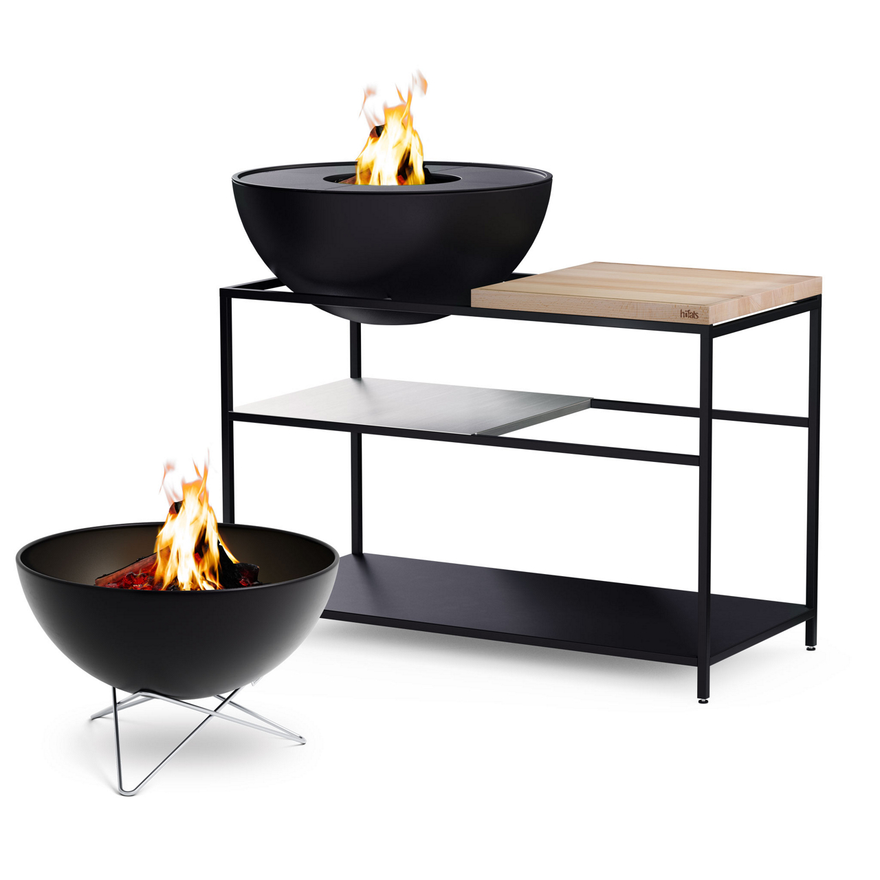  Outdoor-Küche mit integriertem Grillset FIRE KITCHEN/ BOWL 70 Plancha