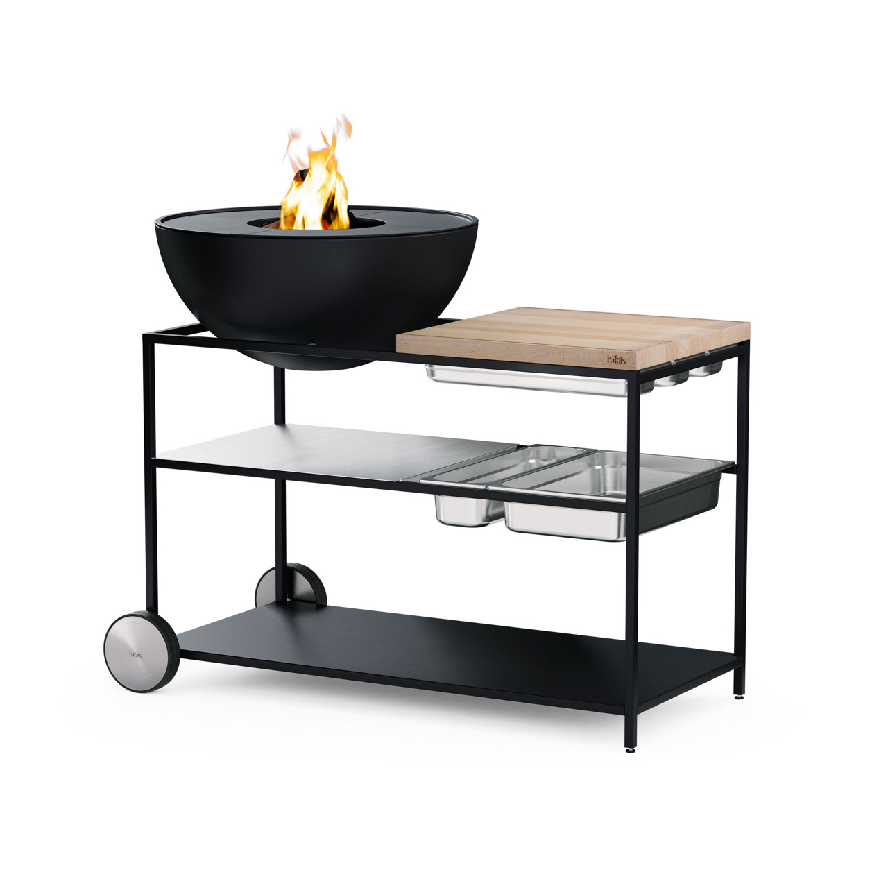  Outdoor-Küche mit integriertem Grillset FIRE KITCHEN/ BOWL 70 Plancha