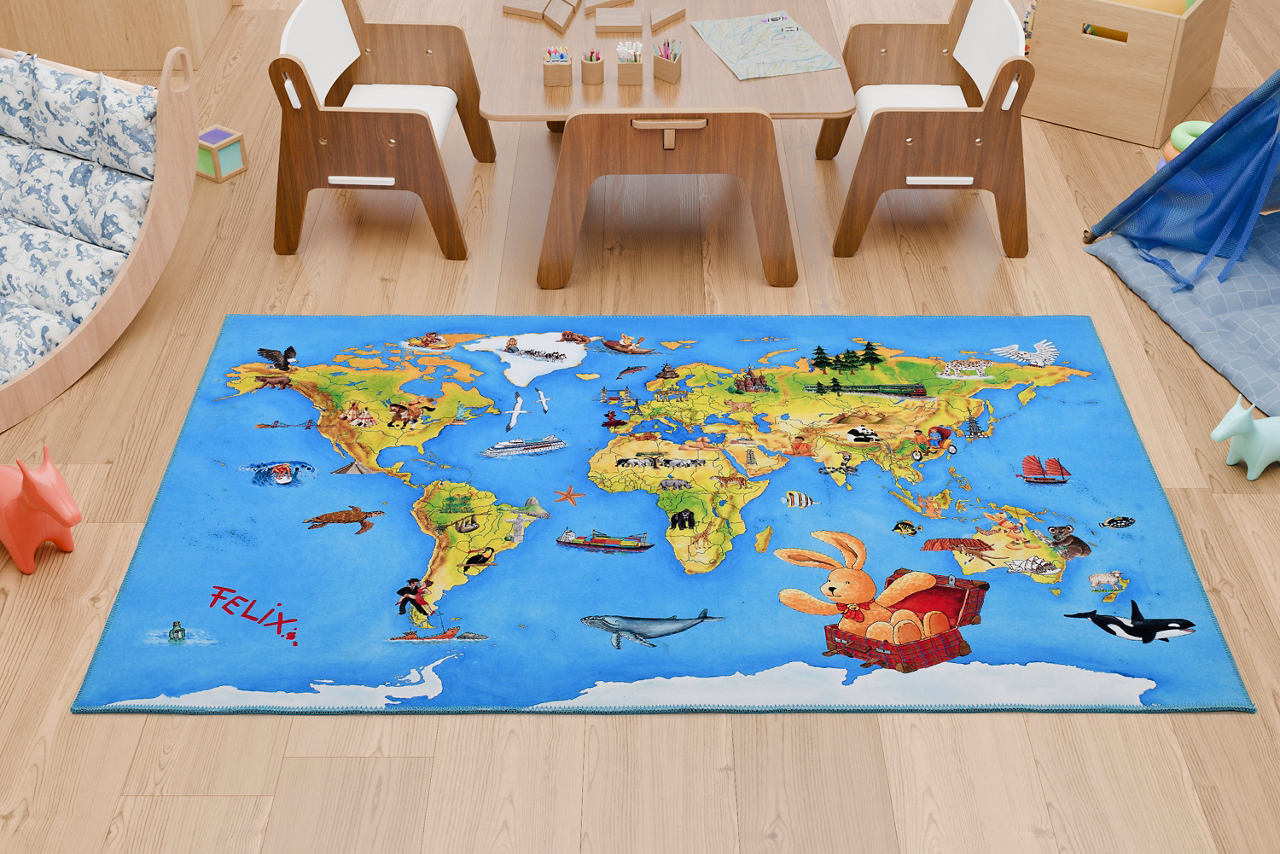  Kinderteppich Felix der Hase 1