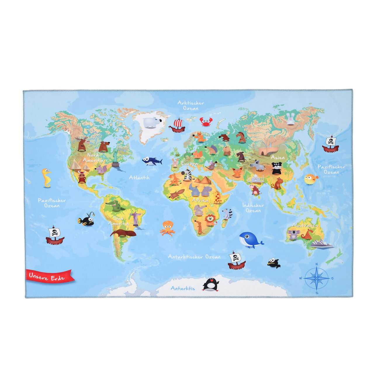  Kinderteppich Weltkarte undefined