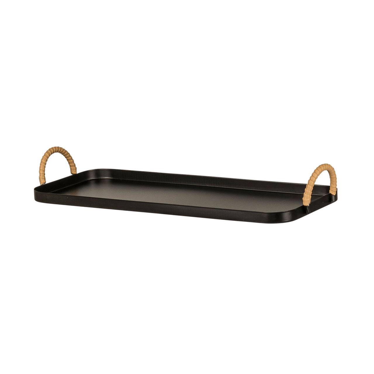 9425026-24 Metall Tablett TRUDI m.Griffen,43x17x7cm, schwarz 