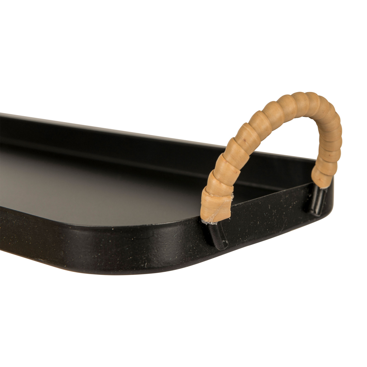 9425026-24 Metall Tablett TRUDI m.Griffen,43x17x7cm, schwarz 
