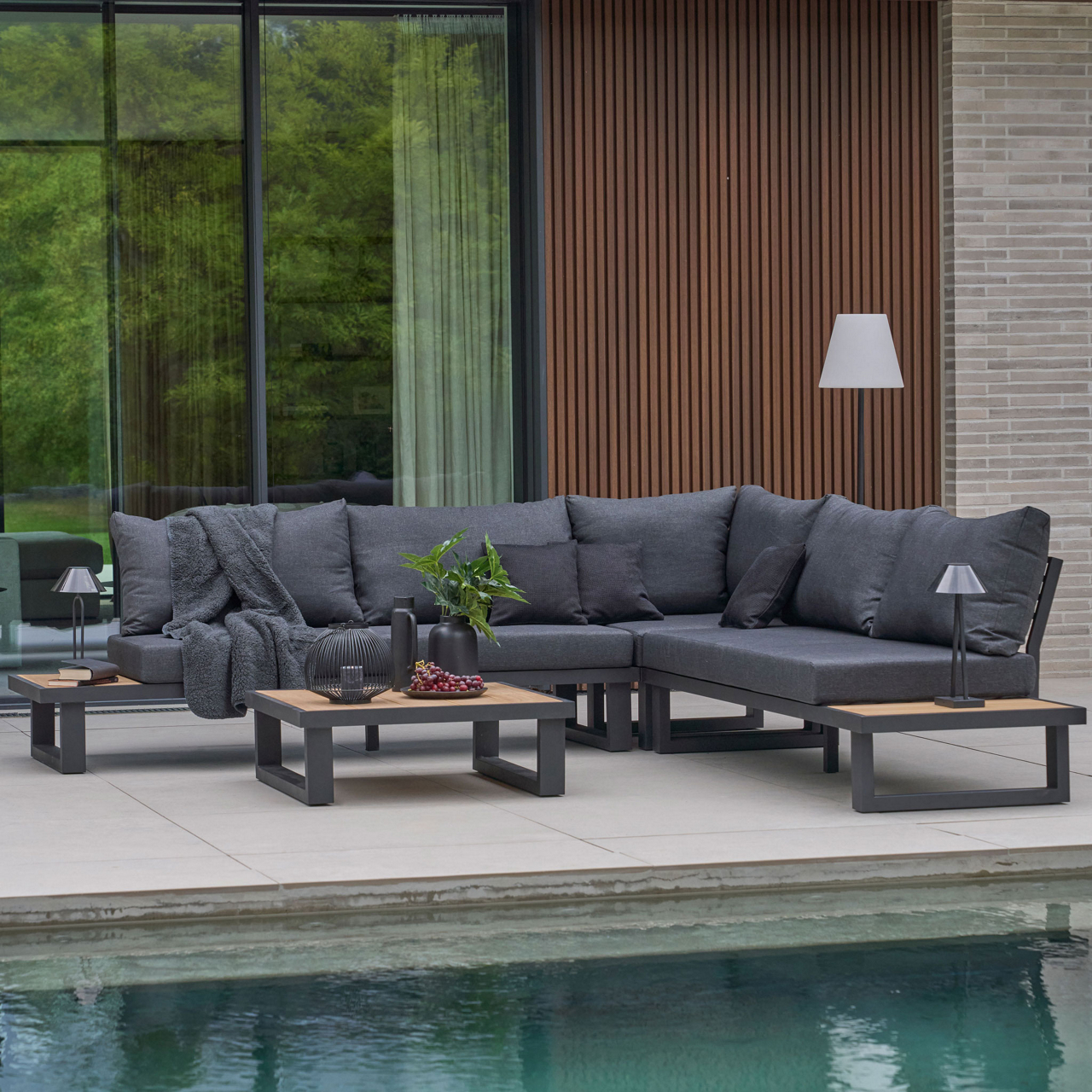  Garten-Ecksofa-Set Rosso