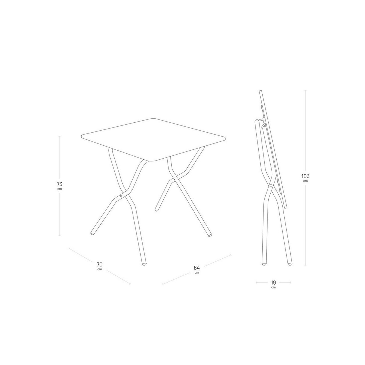 Lafuma Mobilier Tisch BALCONY T.64 25 2