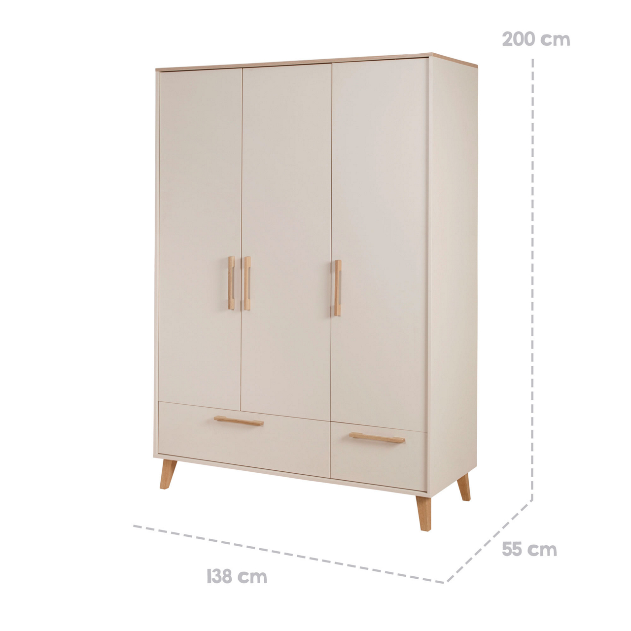  Kleiderschrank 3-türig Jil