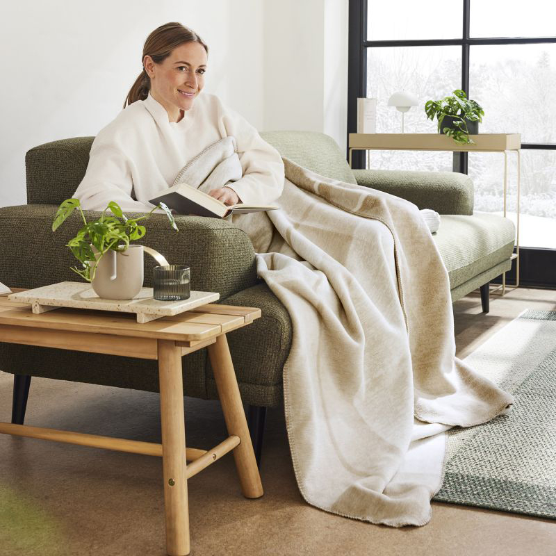 Kollektion: Ibena Jacquard Decke Colorado
