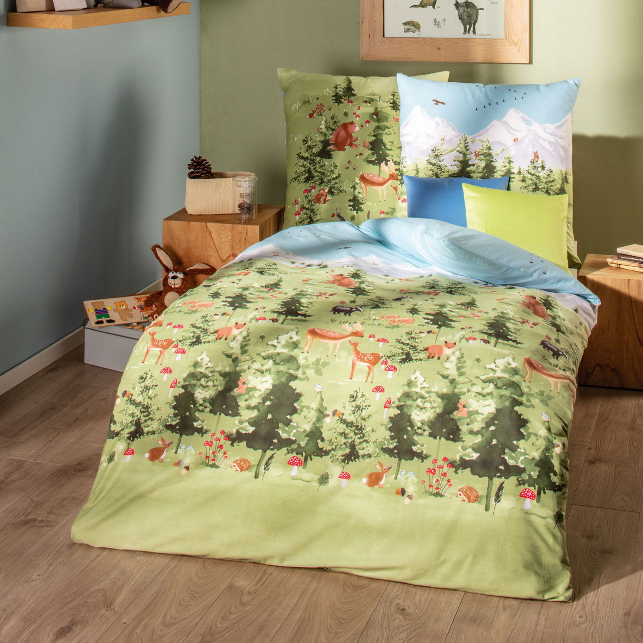  Baby Bettwäsche Tiere des Waldes 1