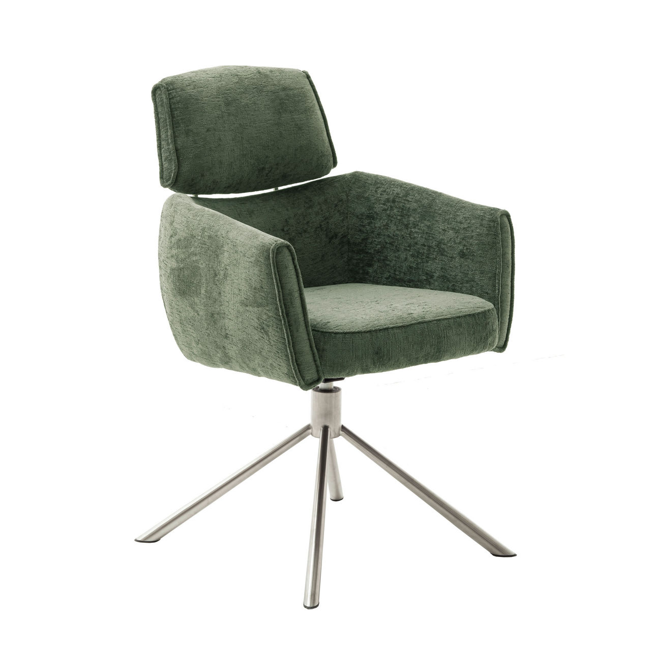 Bezug olive / Gestell Edelstahl