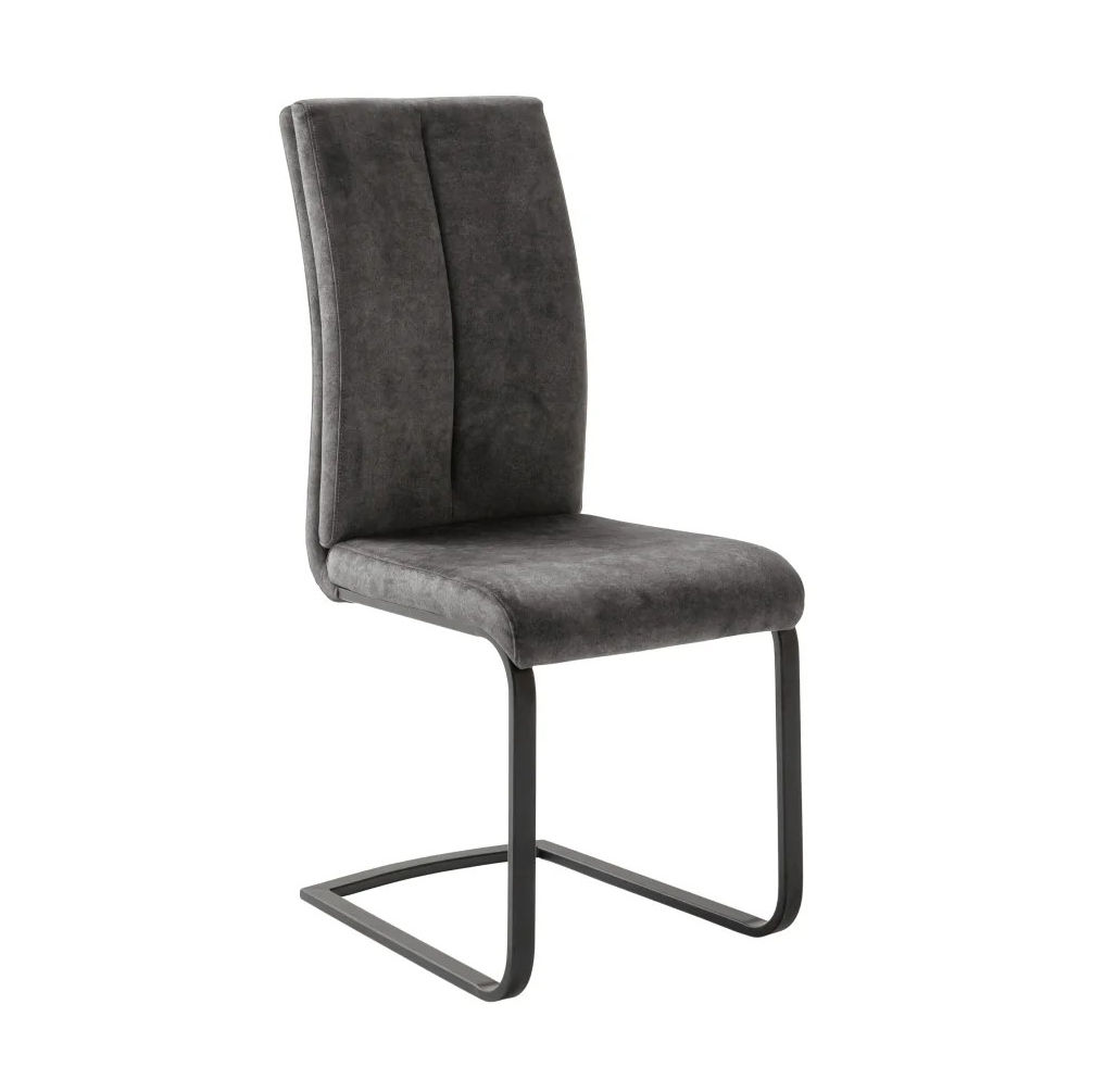 Bezug anthrazit / Gestell schwarz matt lackiert