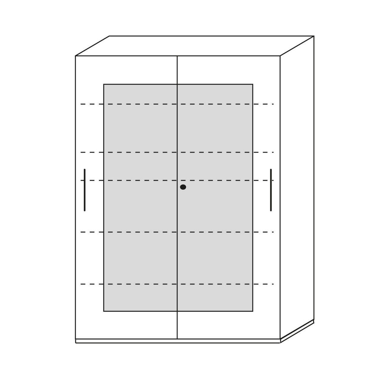  Schwebetürenschrank 2-türig Objekt Plus 194 1