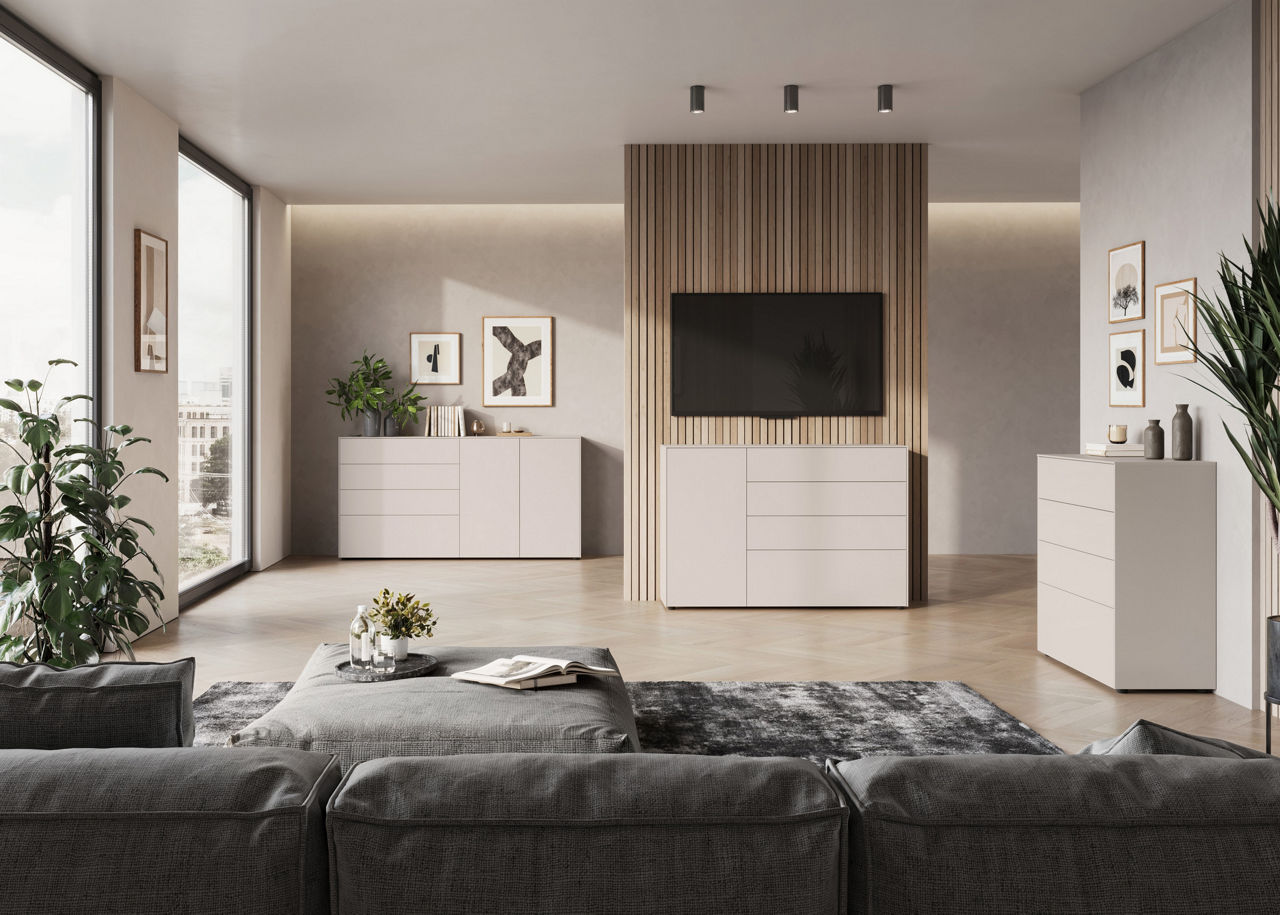  Kommode mit 1 Tür und 4 Schubkästen FAKTA LOMENA 2