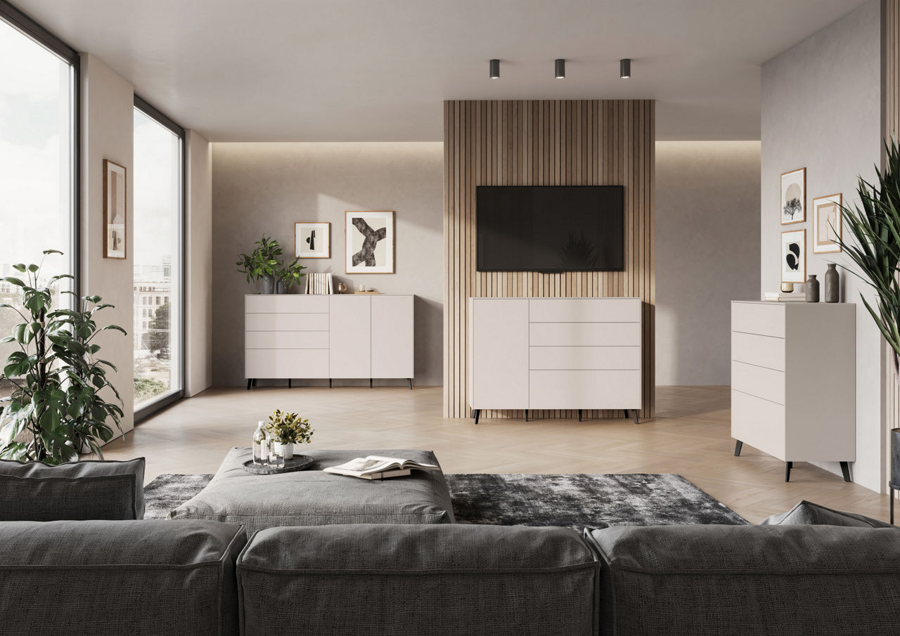  Kommode mit 1 Tür und 4 Schubkästen FAKTA LOMENA 4