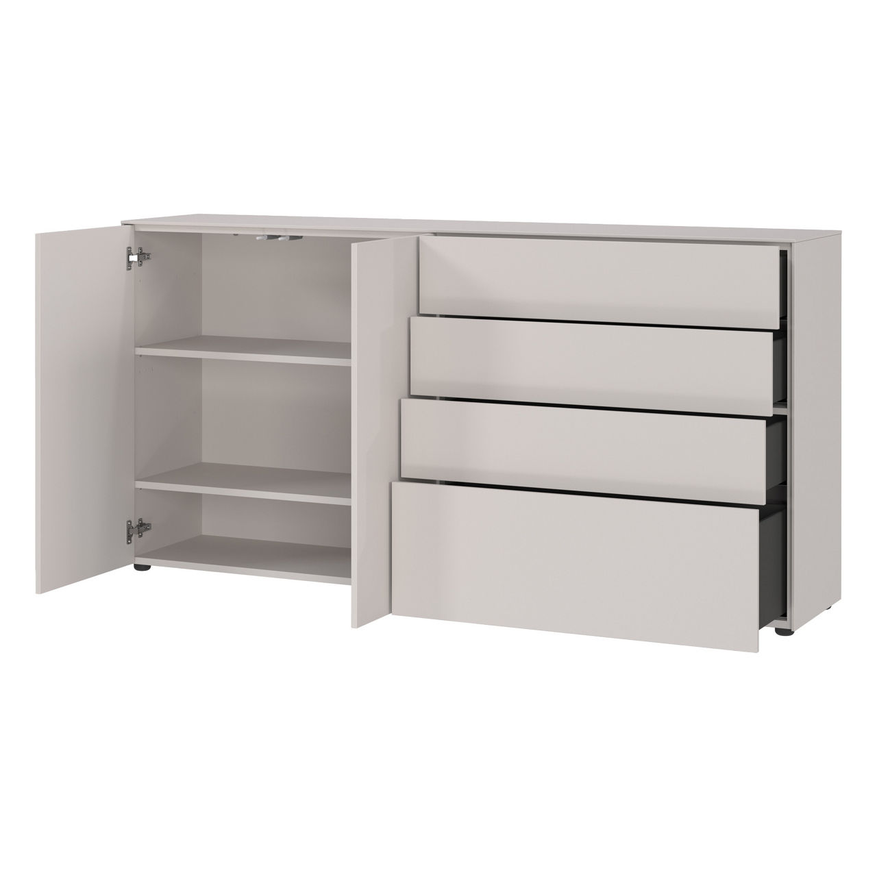  Kommode mit 2 Türen und 4 Schubkästen FAKTA LOMENA 2