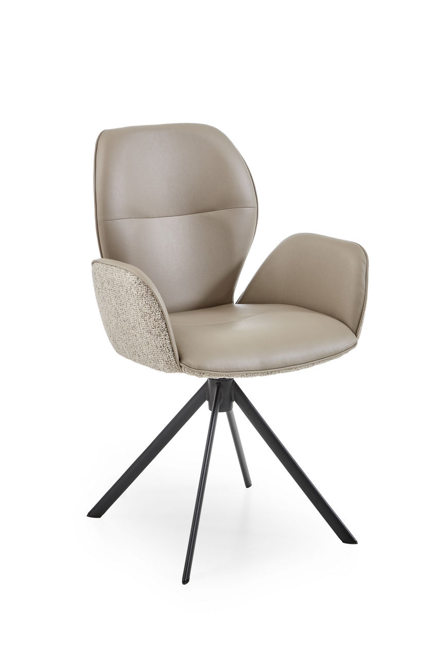 Bezug Puente taupe / Sitzflächen Nube taupe / Gestell Schwarz