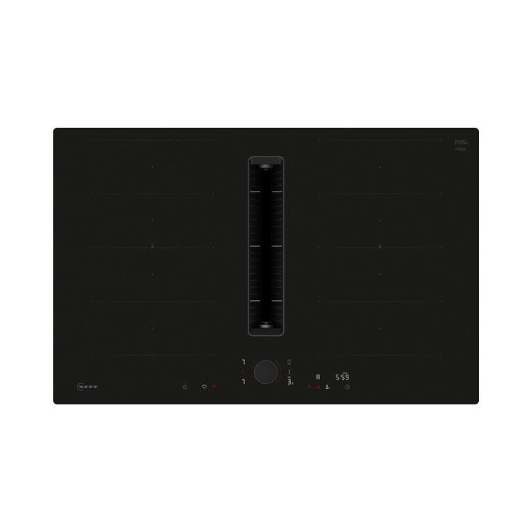  Induktionskochfeld mit Dunstabzug, Magnetknebel, Seitliche Lisenen V68TXDMATT 1