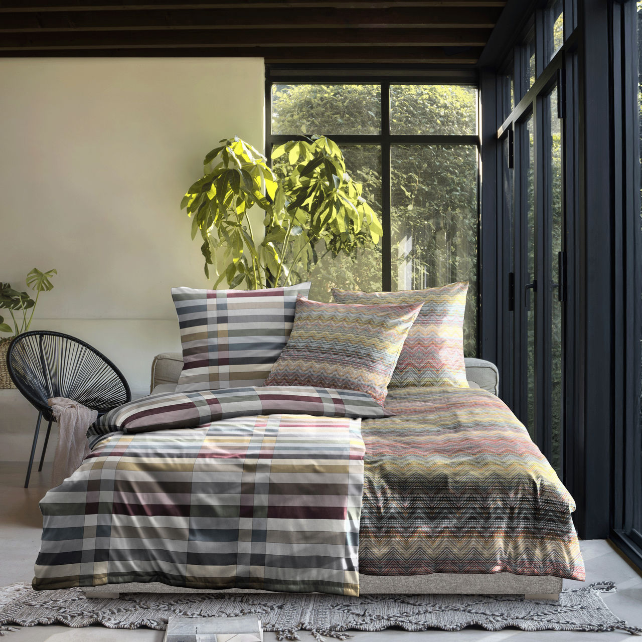  Satin Bettwäsche Wave 4