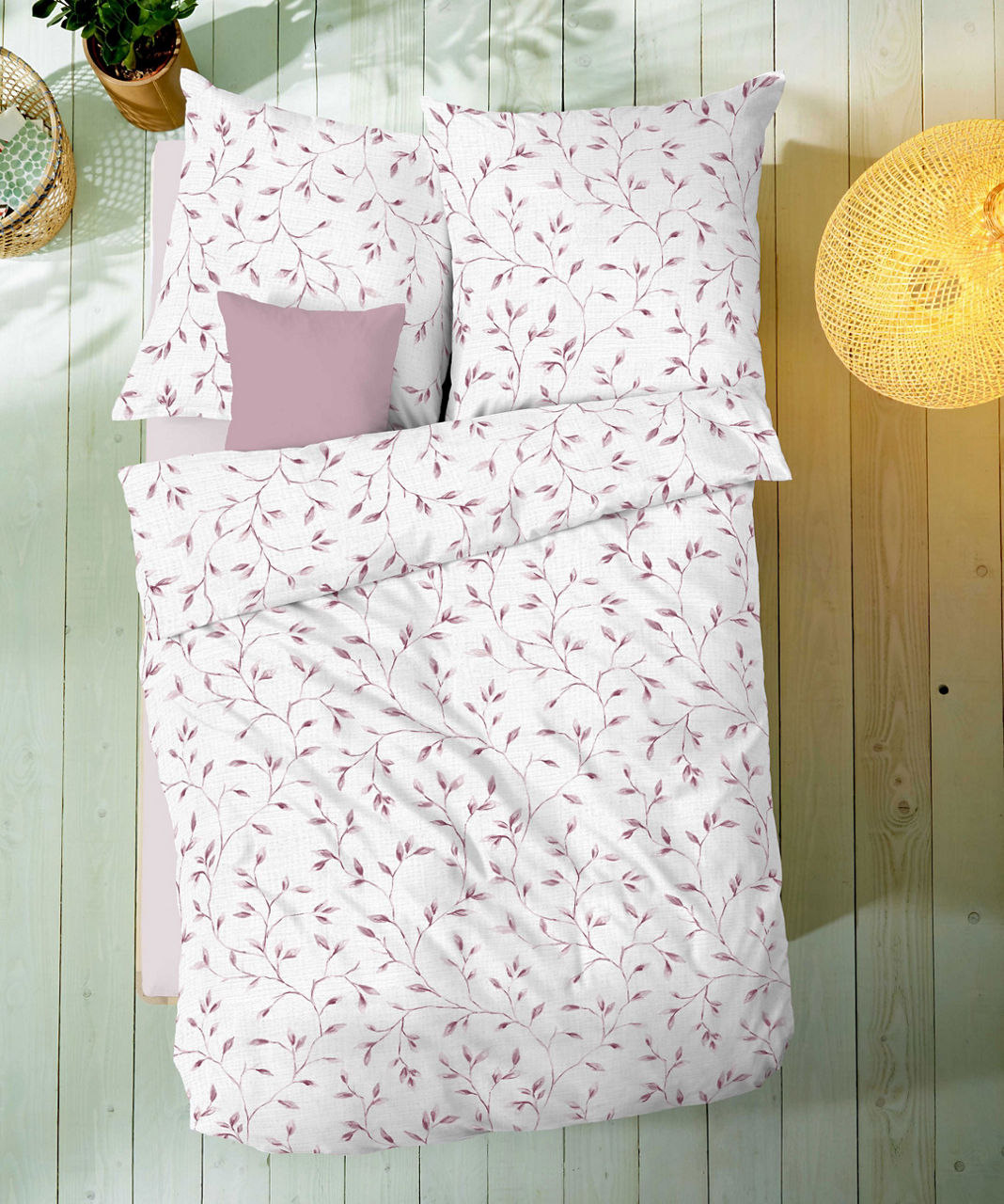  KUKM Musselin Bettwäsche Leaf 1