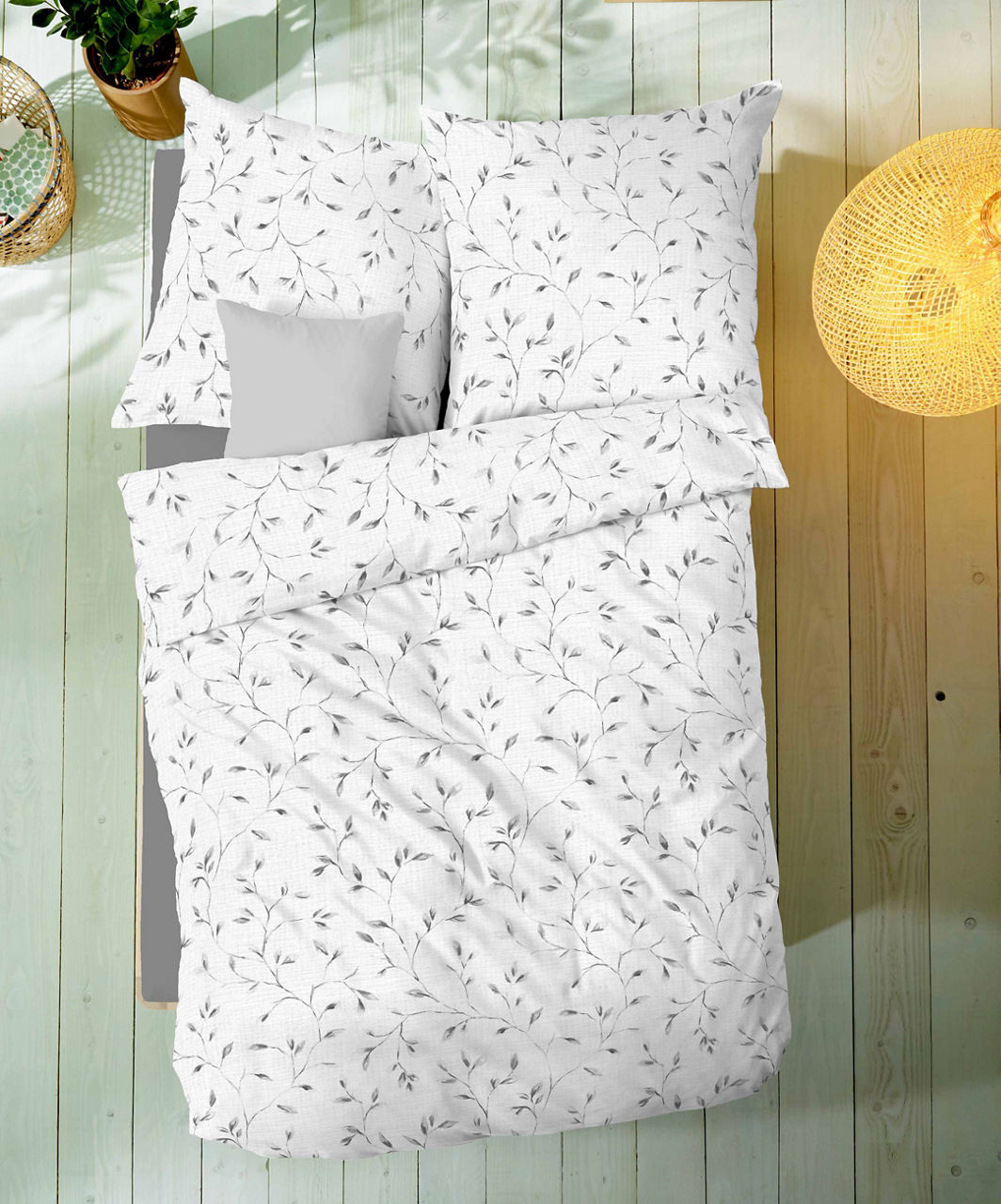  KUKM Musselin Bettwäsche Leaf 1