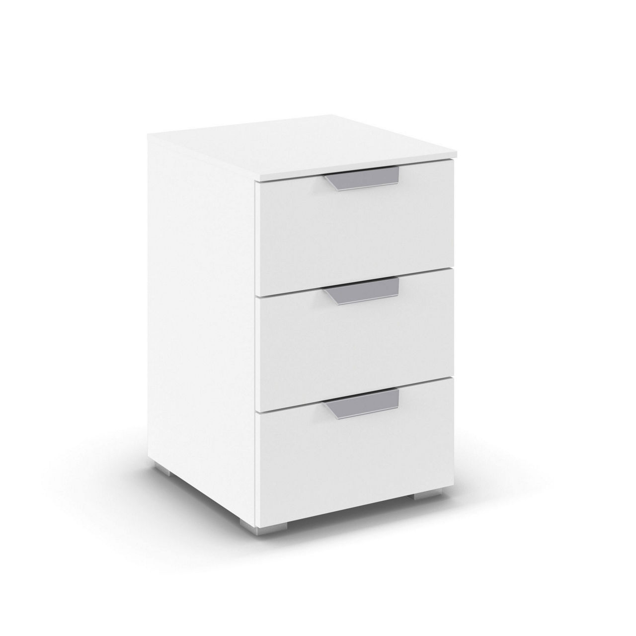 alpinweiß Dekor / Griffe alufarben