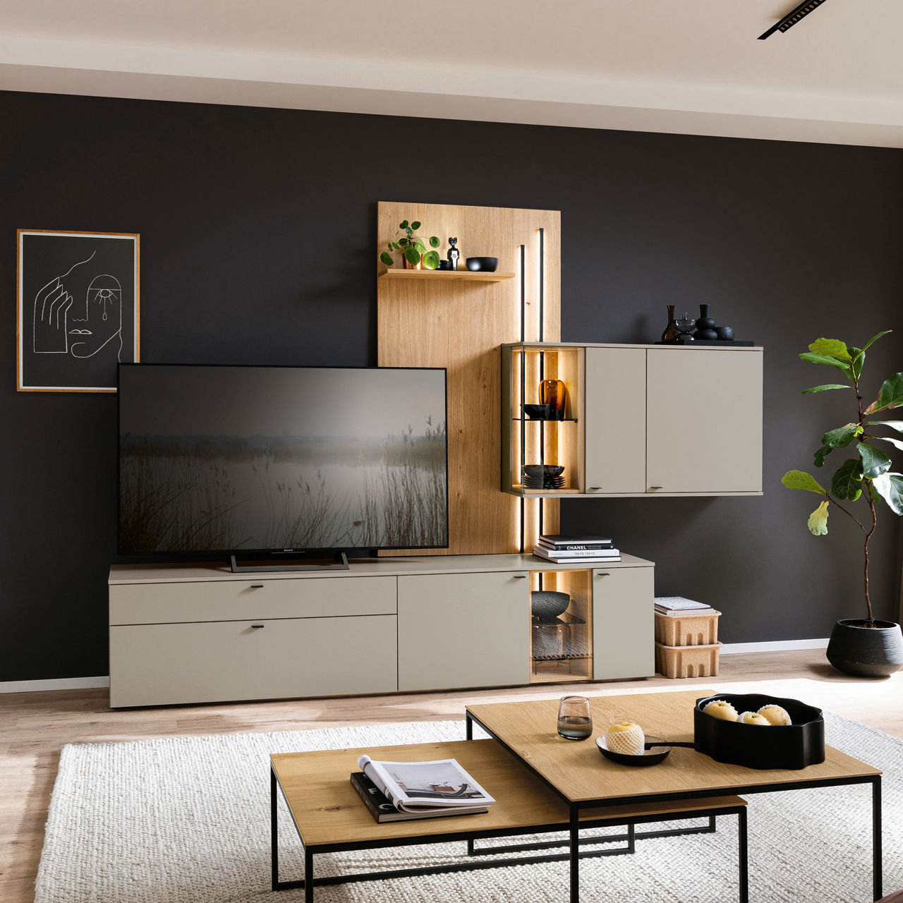  Beleuchtungs-Paket für Wohnwand Vanya 1