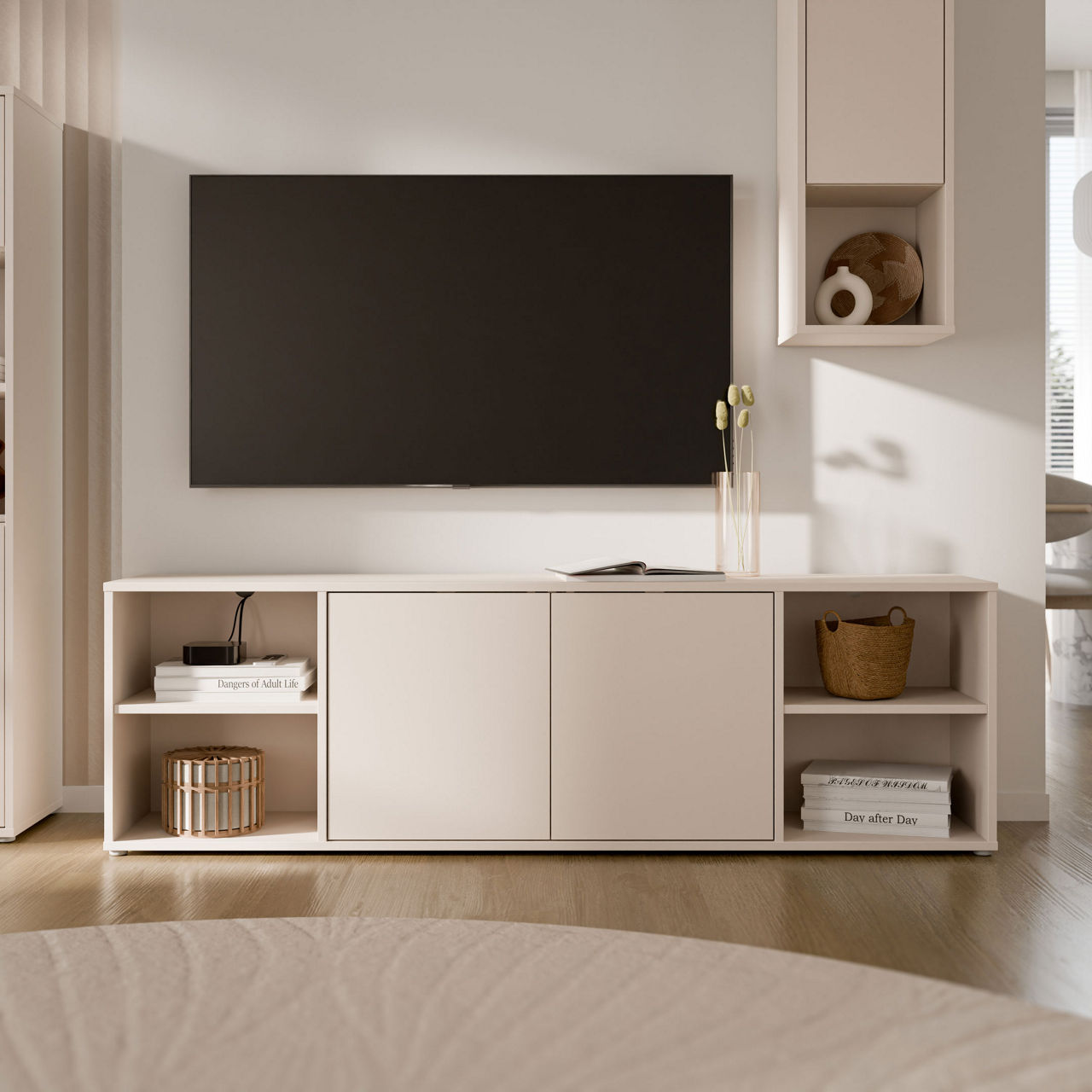  TV-Unterschrank mit 2 Türen und 2x2 Fächern Alice Springs 1